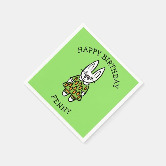 Persoonlijke Penny het Konijn Servetten (Hoek)