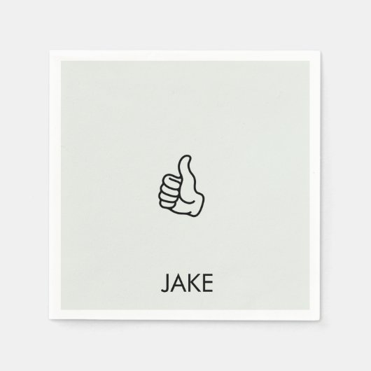 Persoonlijke Pensioen Sage Duim Omhoog Cocktail  Servet (Voorkant)