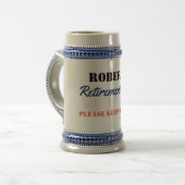 Persoonlijke pensioenfondsen Funny Caption Bierpul (Voorkant links)