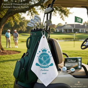Persoonlijke pensioenreis met golf golfhanddoek