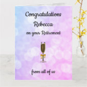  persoonlijke pensionering kaart (Gele Bloem)