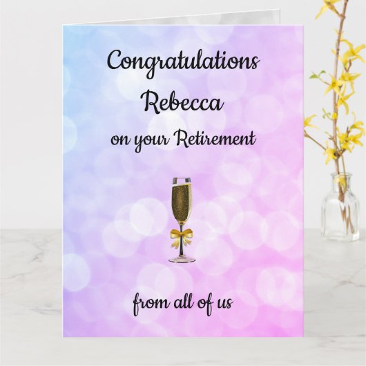  persoonlijke pensionering kaart (Gele Bloem)