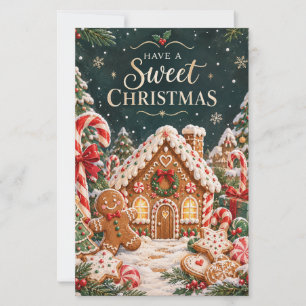 Persoonlijke peperkoek Kerstmis met Snoep, cake Briefpapier