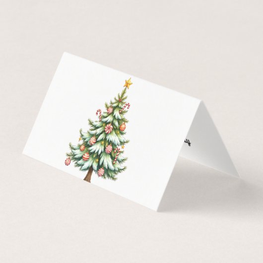 Persoonlijke Pepermunt Kerstboom Kaart (Voorkant)