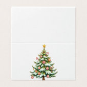 Persoonlijke Pepermunt Kerstboom Kaart (Buitenkant ongevouwen)