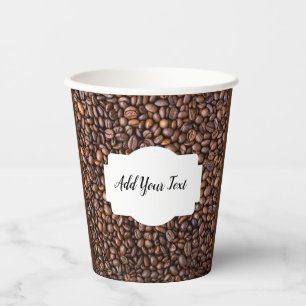 persoonlijke, perfecte koffiebonen, eenvoudig papieren bekers