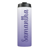 Persoonlijke Periwinkle en White Ombre Thermosbeker (Voorkant)