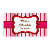 Persoonlijke permint-kerstlabels etiket (Voorkant)