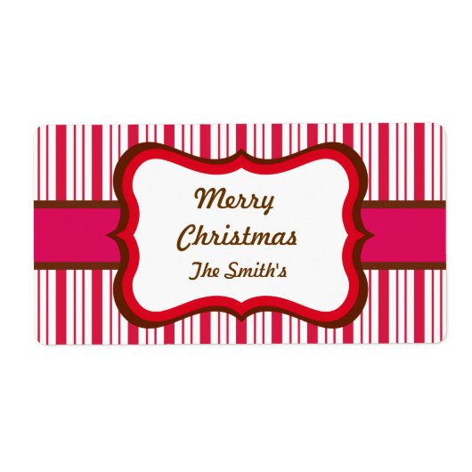 Persoonlijke permint-kerstlabels etiket (Voorkant)