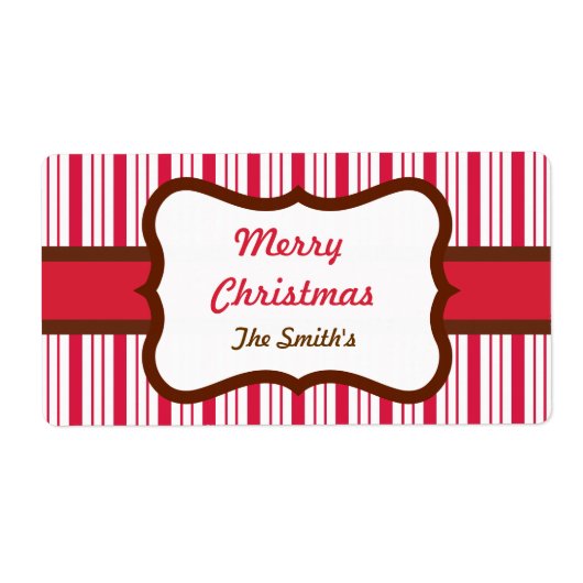 Persoonlijke permint-kerstlabels etiket (Voorkant)