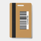 Persoonlijke perskaart met foto-ID en QR-code Badge (Achterkant)