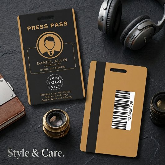 Persoonlijke Perspas met Foto-ID & Barcode Badge
