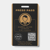 Persoonlijke Perspas met Foto-ID & QR-code Badge (Voorzijde)