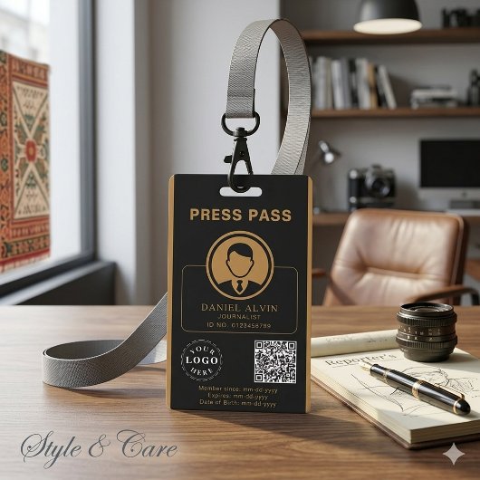 Persoonlijke Perspas met Foto-ID & QR-code Badge
