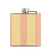Persoonlijke Perzik- en Crèmekleurige Candy Stripe Heupfles (Achterkant)