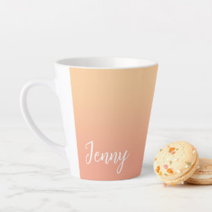 Persoonlijke Perzik Ombre Latte Mok