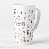 Persoonlijke Pet Lover Latte Mok met Aangepaste Na (Rechterhoek)
