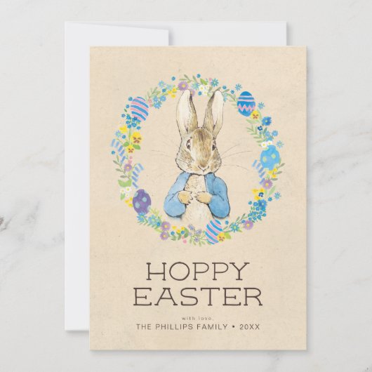 Persoonlijke Peter Rabbit | Hoppy Easter Kaart (Voorkant)