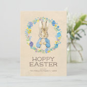Persoonlijke Peter Rabbit | Hoppy Easter Kaart (Staand voorkant)