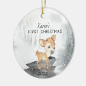 Persoonlijke Peter Rabbit Mijn eerste kerstboom Keramisch Ornament (Links)