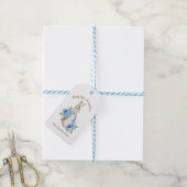 Persoonlijke Peter Rabbit Waterverf Floral Pasen Cadeaulabel (Met Touw)