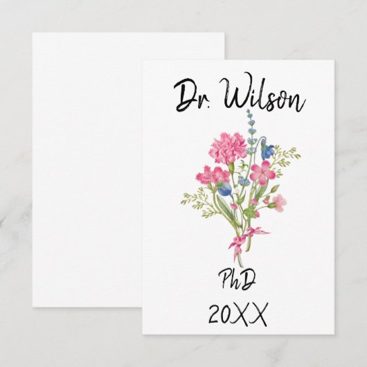 Persoonlijke Phd-Kaart, doctoraat-Afstuderen (Voorkant / Achterkant)