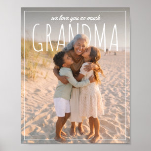 Persoonlijke PhotoPop We houden zo veel van je oma Poster