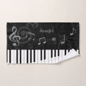 Persoonlijke piano- en muzieknoten bad handdoek (Handdoek)