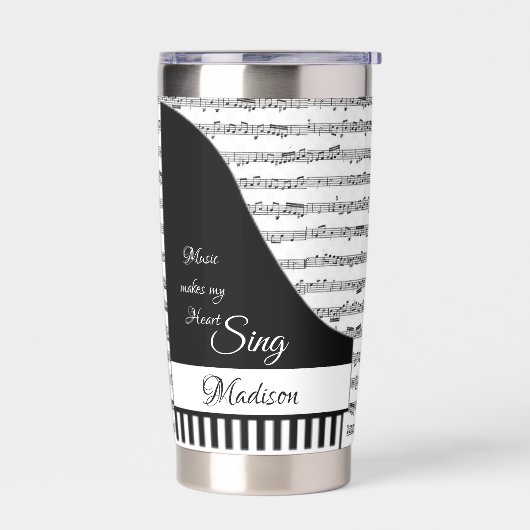 Persoonlijke piano geïsoleerde drinkbeker (Links)