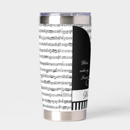 Persoonlijke piano geïsoleerde drinkbeker (Voorkant)
