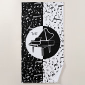 Persoonlijke piano liefhebber kunst strandlaken (Voorkant)