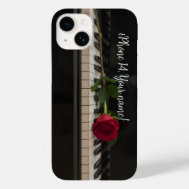 Persoonlijke piano met een rode roos - romantisch Case-Mate iPhone 14 hoesje