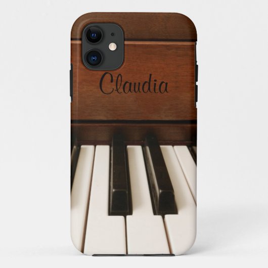Persoonlijke Piano Music iPhone Case (Achterkant)