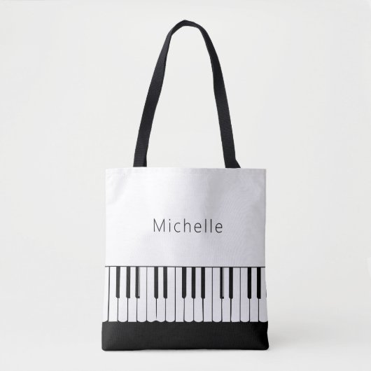Persoonlijke piano-muziek tote bag (Voorkant)