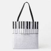 Persoonlijke piano-muziek tote bag (Voorkant)