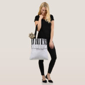 Persoonlijke piano-muziek tote bag (Op model)