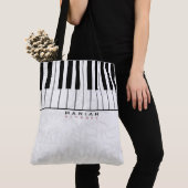 Persoonlijke piano-muziek tote bag (Dichtbij)