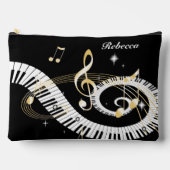 Persoonlijke piano-sleutels en gouden Muzieknoten Etui (Voorkant)