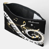 Persoonlijke piano-sleutels en gouden Muzieknoten Etui (Open)