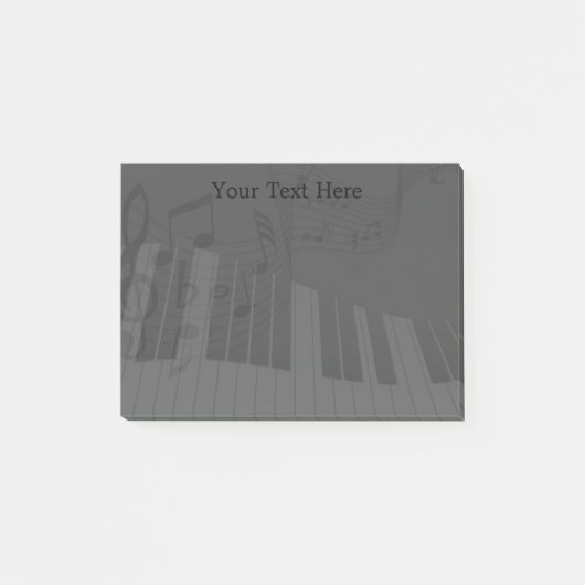 Persoonlijke piano-toetsenbord Musical Notes Post (Voorkant)