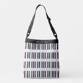 Persoonlijke pianobag en donkere regenboogsleutels crossbody tas (Achterkant)