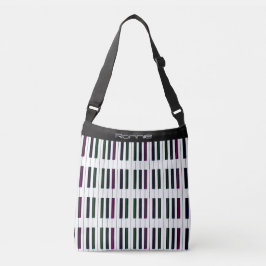 Persoonlijke pianobag en donkere regenboogsleutels crossbody tas