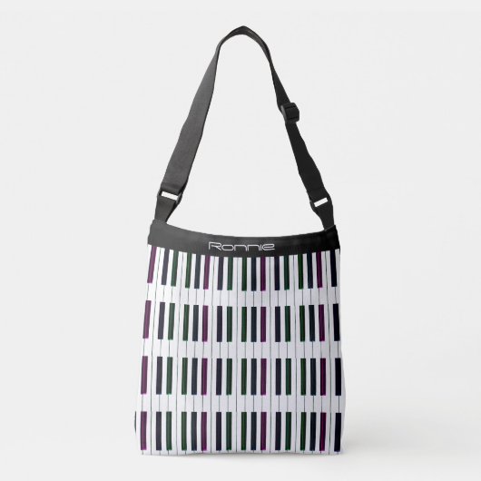 Persoonlijke pianobag en donkere regenboogsleutels crossbody tas (Voorkant)
