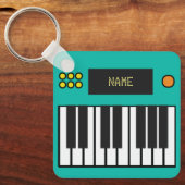 Persoonlijke pianoketoestel Sleutelhanger Turquois (Voorkant)