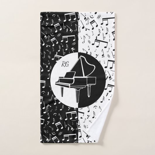 Persoonlijke pianoloverkunst bad handdoek (Handdoek)