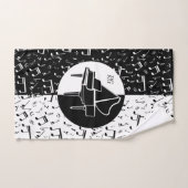 Persoonlijke pianoloverkunst bad handdoek (Handdoek)
