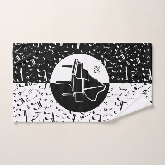 Persoonlijke pianoloverkunst bad handdoek (Handdoek)