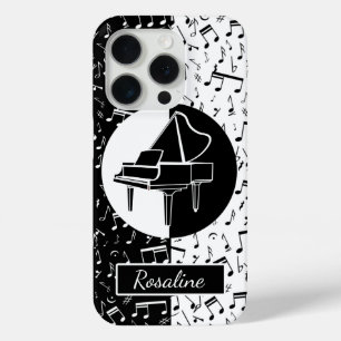 Persoonlijke pianoloverkunst iPhone 15 pro case