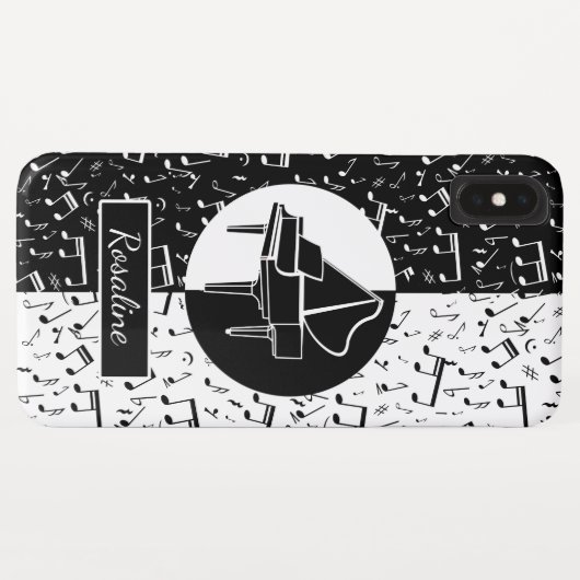 Persoonlijke pianoloverkunst Case-Mate iPhone case (Achterkant (horizontaal))
