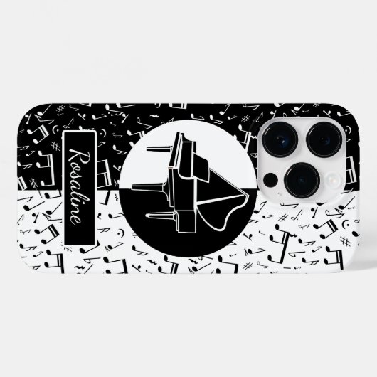 Persoonlijke pianoloverkunst Case-Mate iPhone case (Achterkant (horizontaal))